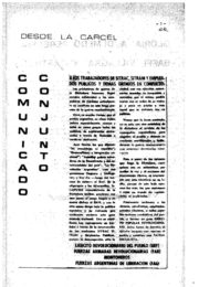 thumbnail of Comunicado conjunto desde la carcel