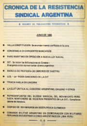 thumbnail of Cronica Resistencia Sindical 1980 junio. Mexico
