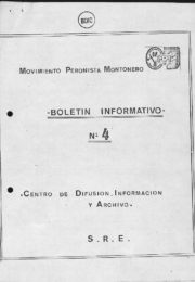 thumbnail of Movimiento Peronista Montonero Boletin Informativo N 4