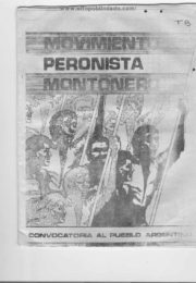 thumbnail of Movimiento Peronista Montonero. Convocatoria al pueblo argentino